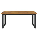 havebord med U-formede ben 180x90x75 cm massivt akacietræ