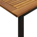 havebord med U-formede ben 180x90x75 cm massivt akacietræ
