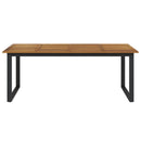 havebord med U-formede ben 200x90x75 cm massivt akacietræ