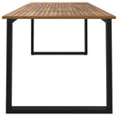 havebord med U-formede ben 200x90x75 cm massivt akacietræ