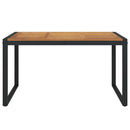 havebord med U-formede ben 140x80x75 cm massivt akacietræ
