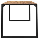 havebord med U-formede ben 140x80x75 cm massivt akacietræ