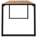 havebord med U-formede ben 160x80x75 cm massivt akacietræ