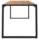 havebord med U-formede ben 180x90x75 cm massivt akacietræ
