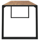 havebord med U-formede ben 200x90x75 cm massivt akacietræ