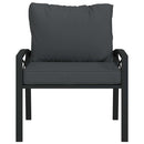 havestol med grå hynder 68x76x79 cm stål
