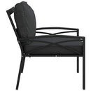havestol med grå hynder 68x76x79 cm stål