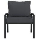 havestole 2 stk. med grå hynder 68x76x79 cm stål
