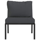 havestole 2 stk. med grå hynder 60x74x79 cm stål