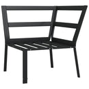 havestol med grå hynder 76x76x79 cm stål