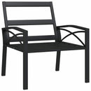 havestol med sandfarvede hynder 68x76x79 cm stål