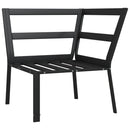havestol med sandfarvede hynder 76x76x79 cm stål