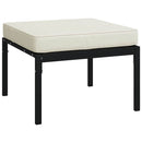 haveskamler 2 stk. med sandfarvede hynder 60x60x35 cm stål