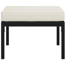 haveskamler 2 stk. med sandfarvede hynder 60x60x35 cm stål
