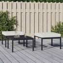 haveskamler 2 stk. med sandfarvede hynder 60x60x35 cm stål
