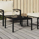 loungebord 60x60x35 cm stål sort