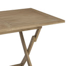 foldbart havebord 120x70x75 cm massivt teaktræ grå