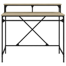 skrivebord 100x50x90 cm konstrueret træ og jern sonoma-eg
