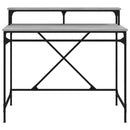 skrivebord 100x50x90 cm konstrueret træ og jern grå sonoma-eg