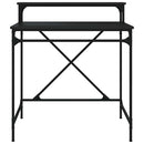 skrivebord 80x50x90 cm konstrueret træ og jern sort