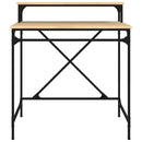 skrivebord 80x50x90 cm konstrueret træ og jern sonoma-eg