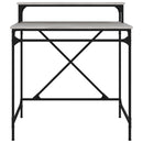 skrivebord 80x50x90 cm konstrueret træ og jern grå sonoma-eg