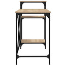skrivebord m. hylder 135x50x90cm konstrueret træ jern sonoma-eg
