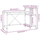 skrivebord m. hylder 135x50x90cm konstrueret træ jern sonoma-eg