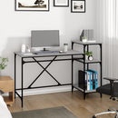 skrivebord 135x50x90 cm konstrueret træ og jern grå sonoma-eg