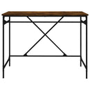 skrivebord 100x50x75 cm konstrueret træ og jern røget eg