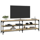 tv-bord 160x30x50 cm konstrueret træ sonoma-eg