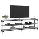 tv-bord 160x30x50 cm konstrueret træ grå sonoma-eg