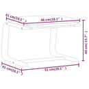 fodskammel 51x41x40 cm stof sort