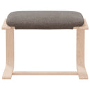 fodskammel 51x41x40 cm stof gråbrun