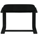 fodskammel 51x41x40 cm stof sort