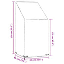 overtræk til havestol 2 stk. 65x65x110/150cm 8 øjer polyethylen