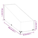 overtræk til liggestole 2 stk. 200x65x35/60 cm polyethylen