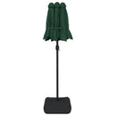 parasol m. dobbelt parasoldug 316x145 cm grøn