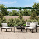parasol m. dobbelt parasoldug 316x145 cm grøn