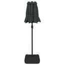parasol m. dobbelt parasoldug 316x145 cm antracitgrå