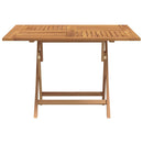 foldbart havebord 110x110x75 cm massivt teaktræ