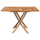 foldbart havebord 110x110x75 cm massivt teaktræ