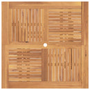 foldbart havebord 110x110x75 cm massivt teaktræ