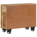 skænk 80x30x65 cm massivt ru mangotræ