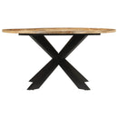spisebord Ø560x76 cm massivt ru mangotræ