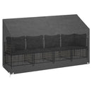 overtræk til havebænk 210x70x70/88 cm 12 øjer polyethylen