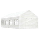 pavillon med tag 8,92x4,08x3,22 m polyethylen hvid