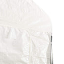 pavillon med tag 8,92x4,08x3,22 m polyethylen hvid