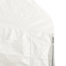 pavillon med tag 11,15x4,08x3,22 m polyethylen hvid
