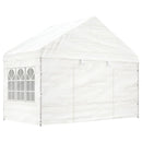 pavillon med tag 15,61x4,08x3,22 m polyethylen hvid